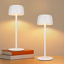 Nettlife Lampe de table LED sans fil, lot de 2, tactile, intensité variable, 3 températures de couleur, batterie rechargeable USB