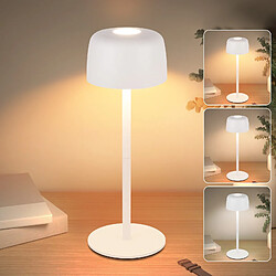 Nettlife Lampe de table LED sans fil tactile dimmable 3 températures de couleur batterie rechargeable USB