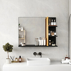 Acheter Sanless miroir de salle de bain rectangulaire - Noir