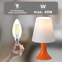 Avis Nettlife Lot de 2 lampes de chevet E14 - Orange