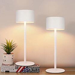2 Lampes De Table LED Sans Fil – Hauteur Réglable, 3 Intensités Et Températures De Couleur – Commande Tactile, Recharge USB-C – Pour Chambre, Bureau