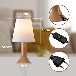 Avis Nettlife Lampe de table E14 lot de 2 - Marron