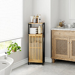 Sanless Panier à linge bambou - Bois clair pas cher
