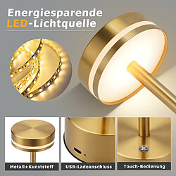 Avis Nettlife Lampe de table LED tactile - Doré
