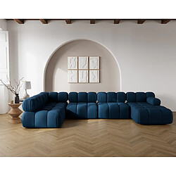 Lisa design Canapé panoramique modulable Ruby - Bleu