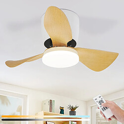 Ventilateur de plafond NETTLIFE avec éclairage et télécommande 23 W LED Dimmable Silencieux 70 cm Été/Hiver Minuterie 6 vitesses