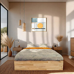 Le Quai Des Affaires Lit coffre 160x200cm BEN + sommier/ Chêne massif huilé