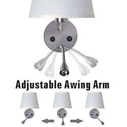 Barcelona LED Applique murale "PAIR" E27 avec liseuse LED 3W