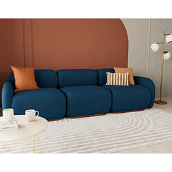 Lisa design Canapé droit Penelope 3 places - Bleu