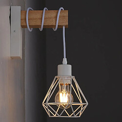 Barcelona LED Applique murale nordique cage "RODEN" - Bois et métal