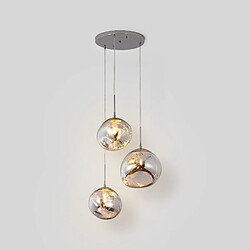 Barcelona LED Suspension en verre triple "KADNIS" - 3 x E27