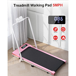 RATTANTREE Tapis Roulant électrique Pliant Rose pas cher