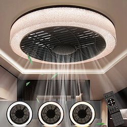 NETTLIFE Ventilateur de plafond LED avec éclairage - 39,5cm Moderne, grand & silencieux, télécommande, minuterie, 34W, 3000K-6000K dimmable