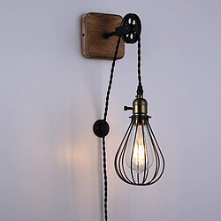 Barcelona LED Lampe murale vintage "PENDOL" avec prise
