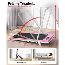 RATTANTREE Tapis Roulant électrique Pliant Rose