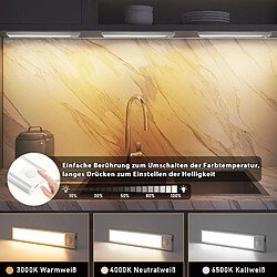 Lampe LED sous meuble NETTLIFE avec détecteur de mouvement,20cm, rechargeable par USB, 1 500 mAh, idéale pour un placard, un couloir ou un placard