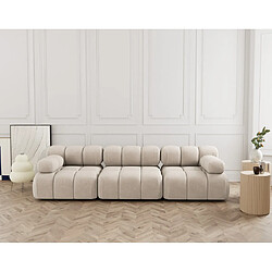 Lisa design Canapé droit Ruby 3 places - Beige