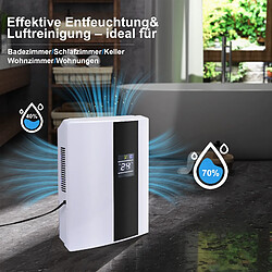 Acheter Nettlife Déshumidificateur 2000 ml avec télécommande, minuterie 24 h, nettoyage UV et mode veille (blanc)