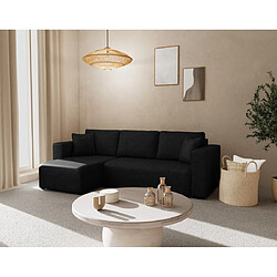 Bestmobilier Topaze - canapé d'angle réversible 4 places convertible avec coffre en simili
