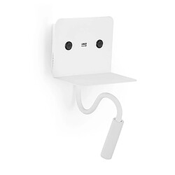 Barcelona LED Applique murale + liseuse led "Slange" 3W + 6W avec port usb