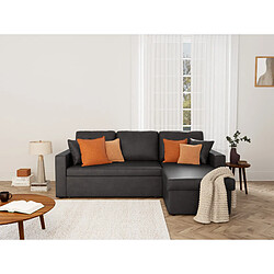 Bestmobilier Cyrus - Canapé d'angle réversible 4 places - convertible avec coffre - en simili