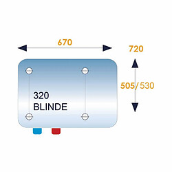 Chauffe eau électrique blindé 75L INITIO horizontal sortie bas D.505 ARISTON 3201544