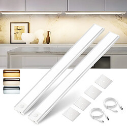 Lampe LED sous meuble NETTLIFE avec détecteur de mouvement, 40CM,rechargeable par USB, 1 500 mAh, idéale pour un placard, un couloir ou un placard