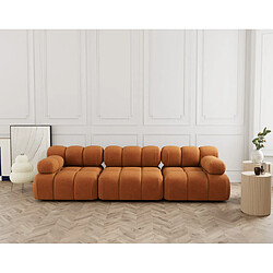 Lisa design canapé droit Ruby 3 places - Terracotta