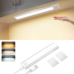 Lampe LED sous meuble NETTLIFE avec détecteur de mouvement,20cm, rechargeable par USB, 1 500 mAh, idéale pour un placard, un couloir ou un placard