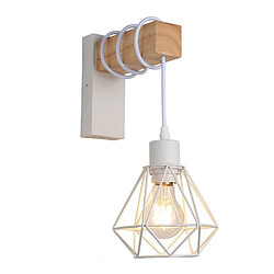 Barcelona LED Applique murale nordique cage "RODEN" - Bois et métal