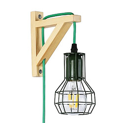 Barcelona LED Applique murale en bois et cage "MICA" avec ampoule de 4W 2700K