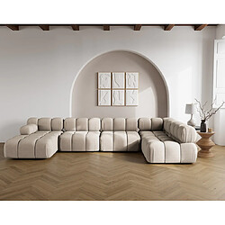 Lisa design Canapé modulable panoramique Ruby - Beige