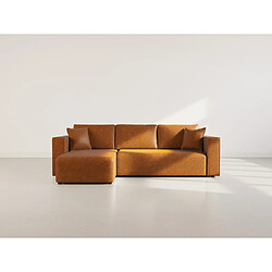 Bestmobilier Topaze - canapé d'angle réversible 4 places convertible avec coffre en simili pas cher