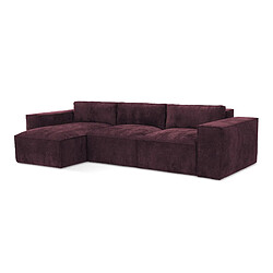 Makamii Canapé modulable 2 places en tissu - Bleu jean