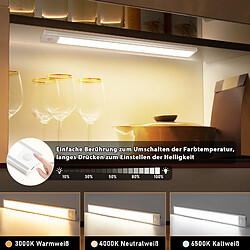 Lampe LED sous meuble NETTLIFE avec détecteur de mouvement, 40CM,rechargeable par USB, 1 500 mAh, idéale pour un placard, un couloir ou un placard