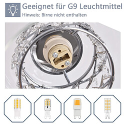 NETTLIFE Lampe Suspendue Pour Salle à Manger En Verre G9 Cristal Moderne à Hauteur Réglable