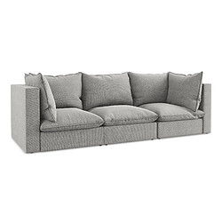 Makamii Canapé modulable 3 places - Gris clair