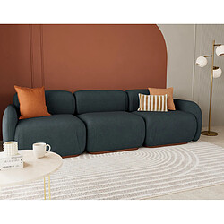 Lisa design canapé droit Penelope 3 places - Noir