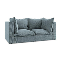 Makamii Canapé modulable 2 places - Bleu jean