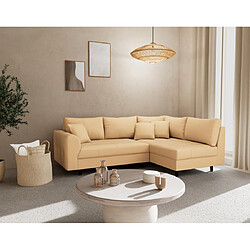 Lisa Design Rune - canapé d'angle droit 4 places en simili