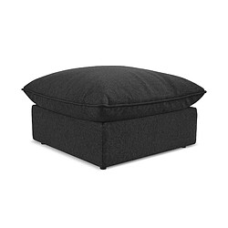 Makamii Pouf carré en velours - Noir