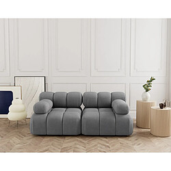 Lisa design canapé droit Ruby 2 places modulable - Gris