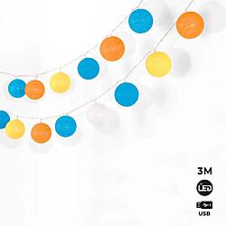 Barcelona LED Guirlande boule lumineuse 3mètres IP44 Prise USB