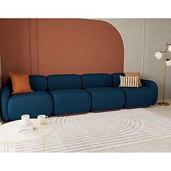 Lisa design canapé droit Penelope 4 places - Bleu