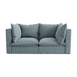 Makamii Canapé modulable 2 places - Bleu jean