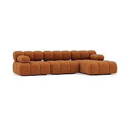 Lisa design Canapé d'angle modulable Ruby - Terracotta