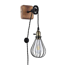 Barcelona LED Lampe murale vintage "PENDOL" avec prise
