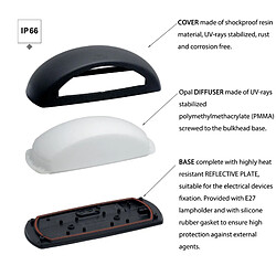 Applique murale d'extérieur FUMAGALLI "Francy" - E27 - IP66