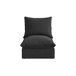 Makamii Fauteuil modulable velours - Noir
