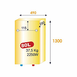 Chauffe eau électrique connecté LINEO multipositions 100L ATLANTIC – 157216